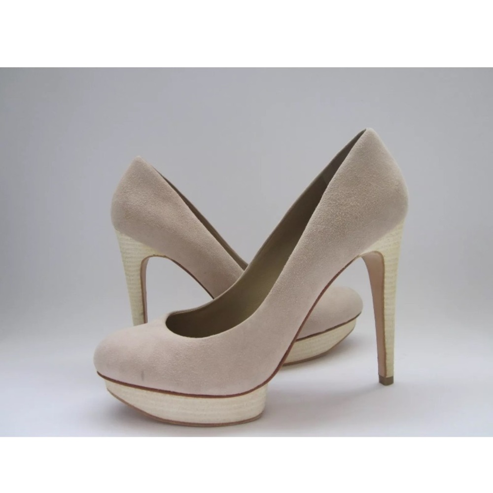 BCBGMAXAZRIA Foster Pumps Natural Suede
